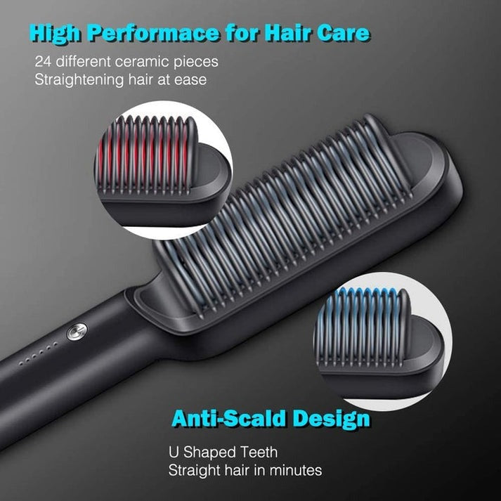 Electric Comb Hair Straightener Unisex Curling Iron