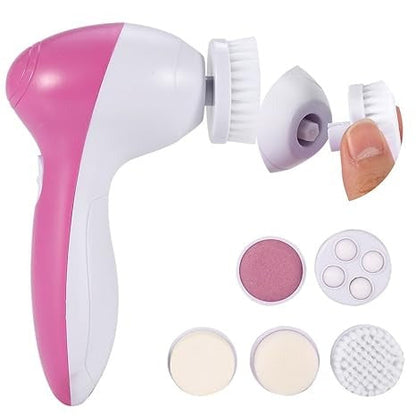 5 in 1 Electric Facial Cleaner Face Skin Care Brush Massager